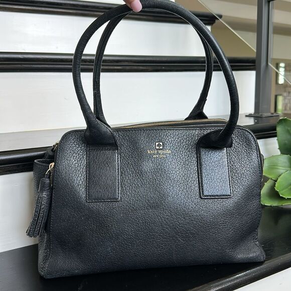 Kate Spade New York  Pebbled Leather Satchel shoulder handbag purse Tassels - Picture 1 of 16